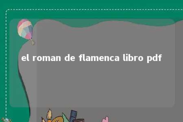 el roman de flamenca libro pdf 